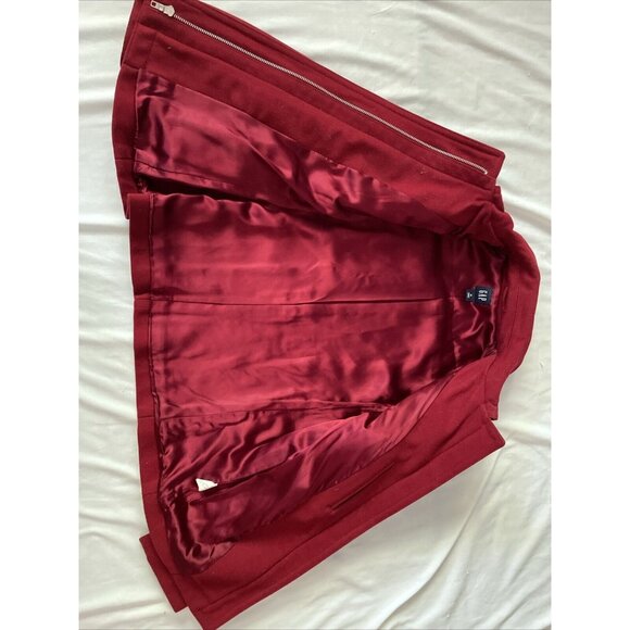 Womens Gap Red Toggle Coat Medium Wool Blend Fully Lined Classic Style Warm Oute - Picture 6 of 13